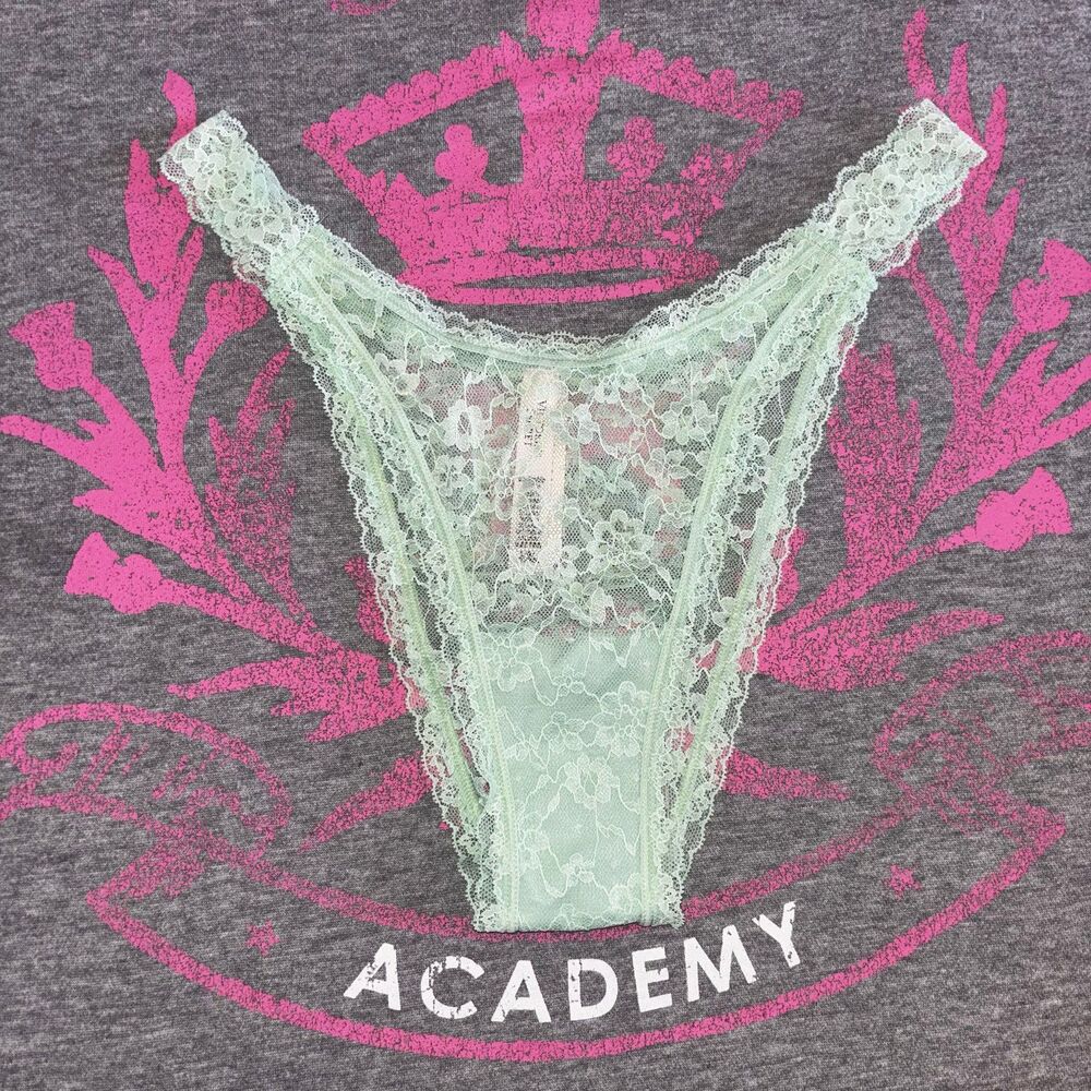 NWT New Victoria’s Secret Lace Panty Brazilian Panty Pretty Mint Floral LG - Picture 2 of 7